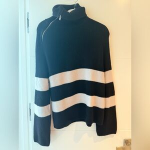 COS Black and Cream Striped Sweater
